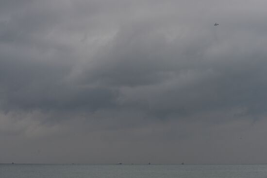 Russian Defense Ministry's TU-154 aircraft crash site in Sochi