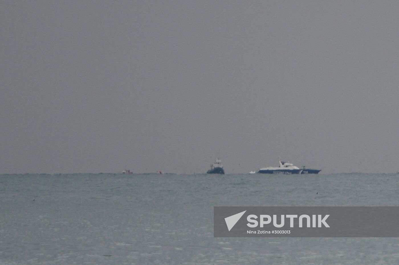 Russian Defense Ministry's TU-154 aircraft crash site in Sochi