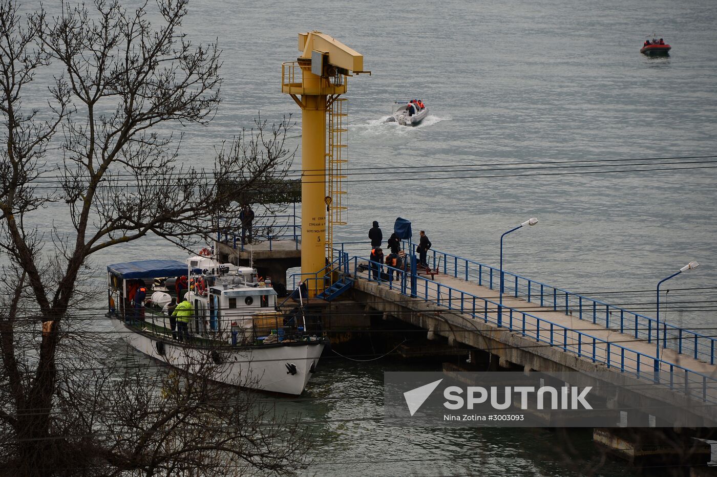 Rescue operation at Russian Defense Ministry's TU-154 aircraft crash site in Sochi