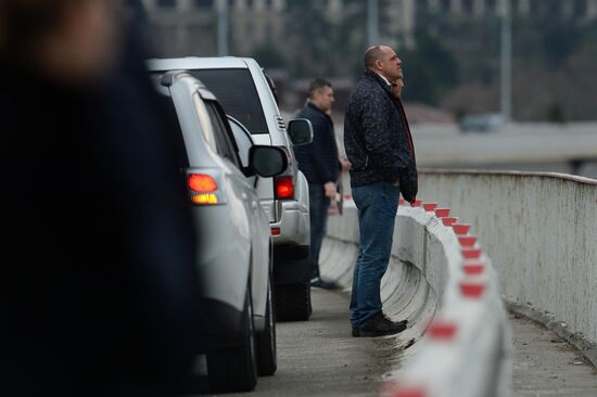 Rescue operation at Russian Defense Ministry's TU-154 crash site in Sochi
