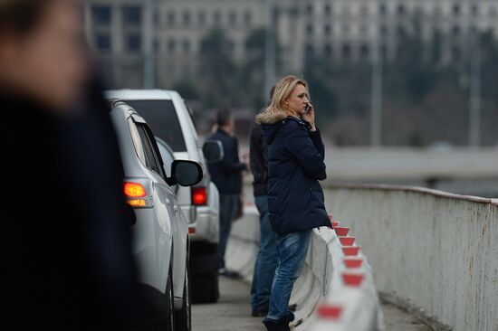 Rescue operation at Russian Defense Ministry's TU-154 crash site in Sochi