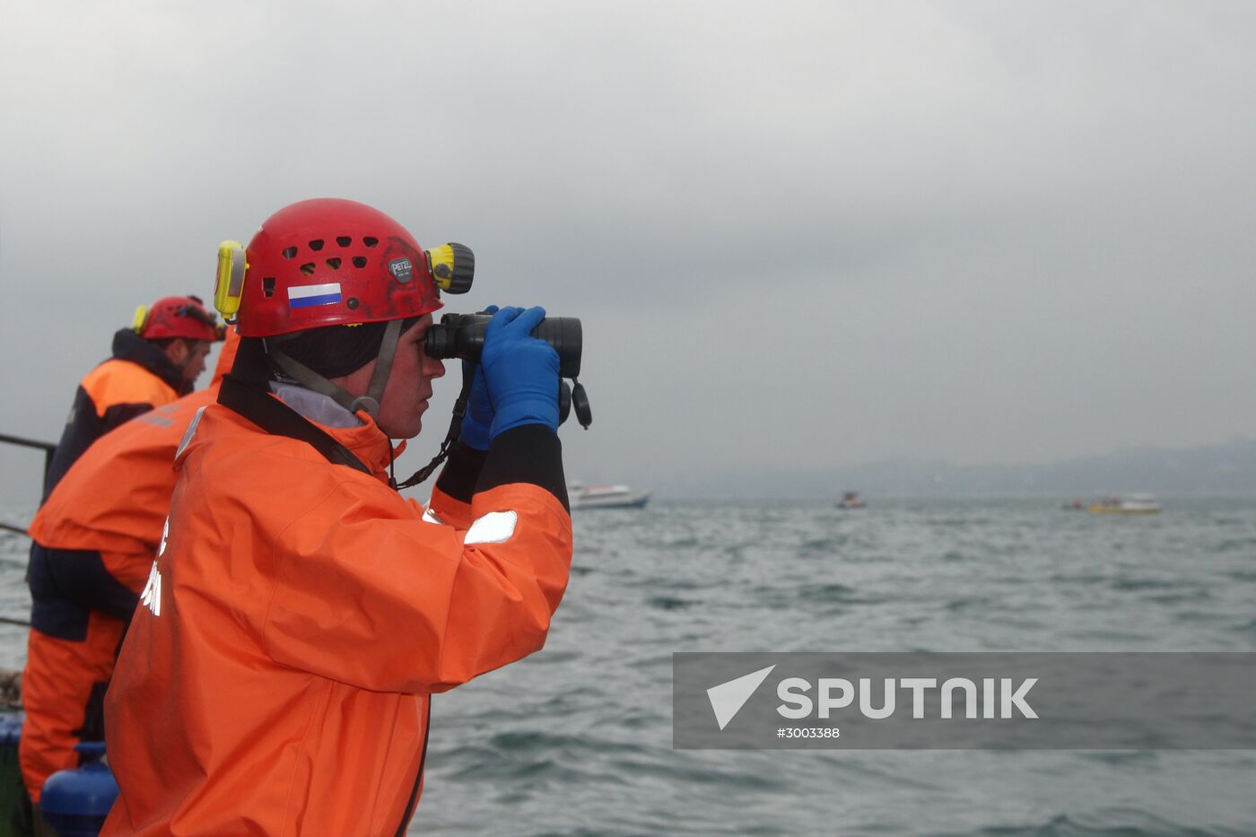 Russian Defense Ministry's TU-154 aircraft crash site in Sochi