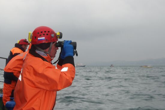 Russian Defense Ministry's TU-154 aircraft crash site in Sochi