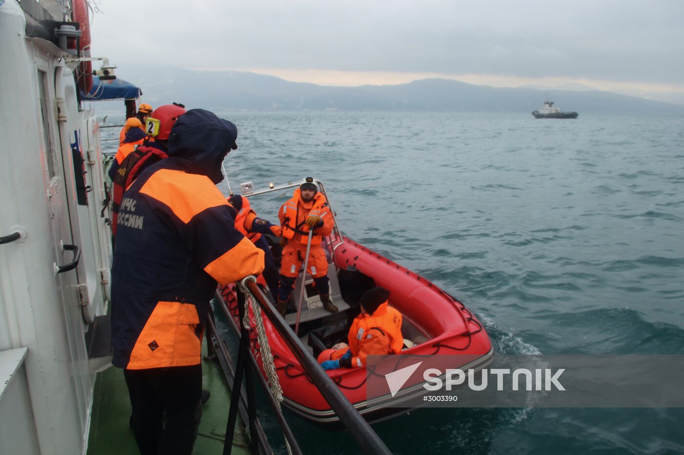 Russian Defense Ministry's TU-154 aircraft crash site in Sochi