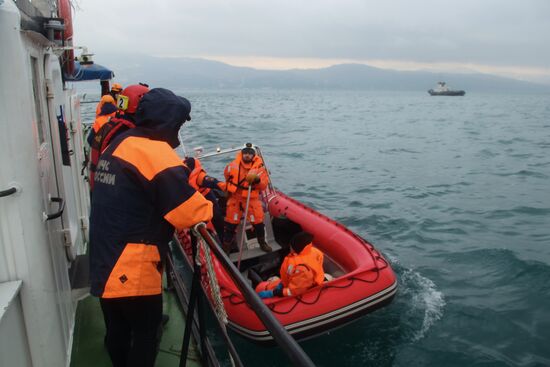 Russian Defense Ministry's TU-154 aircraft crash site in Sochi