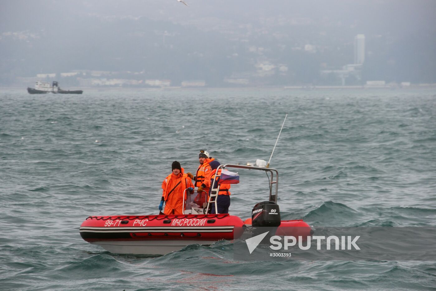 Russian Defense Ministry's TU-154 aircraft crash site in Sochi