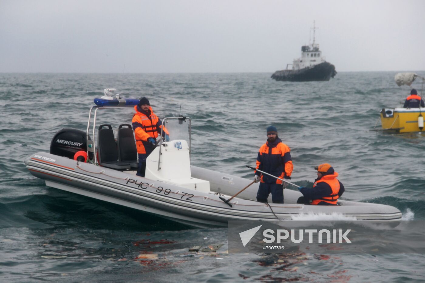 Russian Defense Ministry's TU-154 aircraft crash site in Sochi