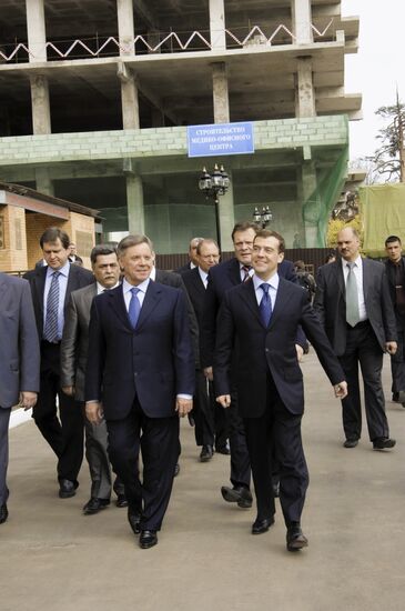 First Deputy Prime Minister Dmitry Medvedev visits Pushkino city