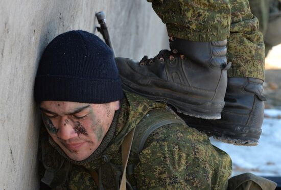Drills for reconnaissance squadron of motorized rifle brigade of 5th combined-arms army in Primorye Territory