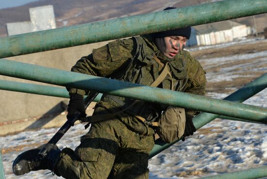 Drills for reconnaissance squadron of motorized rifle brigade of 5th combined-arms army in Primorye Territory