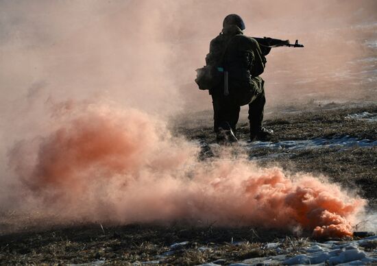 Drills for reconnaissance squadron of motorized rifle brigade of 5th combined-arms army in Primorye Territory