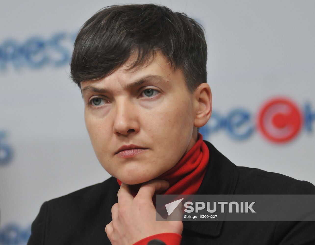 Nadezhda Savchenko gives news conference in Lviv