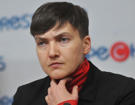 Nadezhda Savchenko gives news conference in Lviv