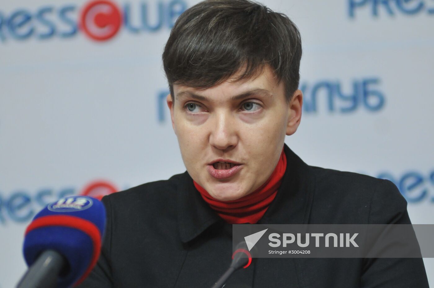 Nadezhda Savchenko gives news conference in Lviv