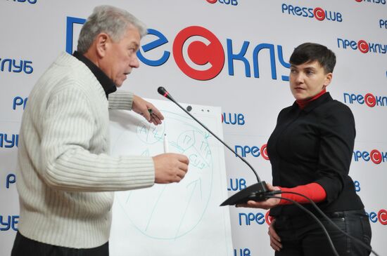 Nadezhda Savchenko gives news conference in Lviv