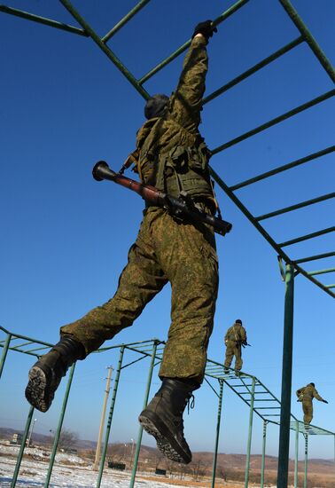 Drills for reconnaissance squadron of motorized rifle brigade of 5th combined-arms army in Primorye Territory