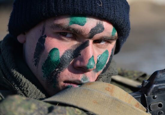 Drills for reconnaissance squadron of motorized rifle brigade of 5th combined-arms army in Primorye Territory