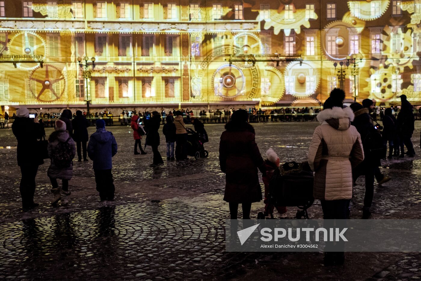 New Year's multimedia show of light technology in St. Petersburg