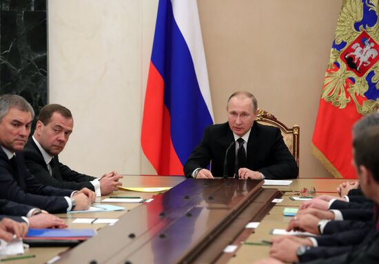 President Vladimir Putin holds meeting of Russia's Security Council