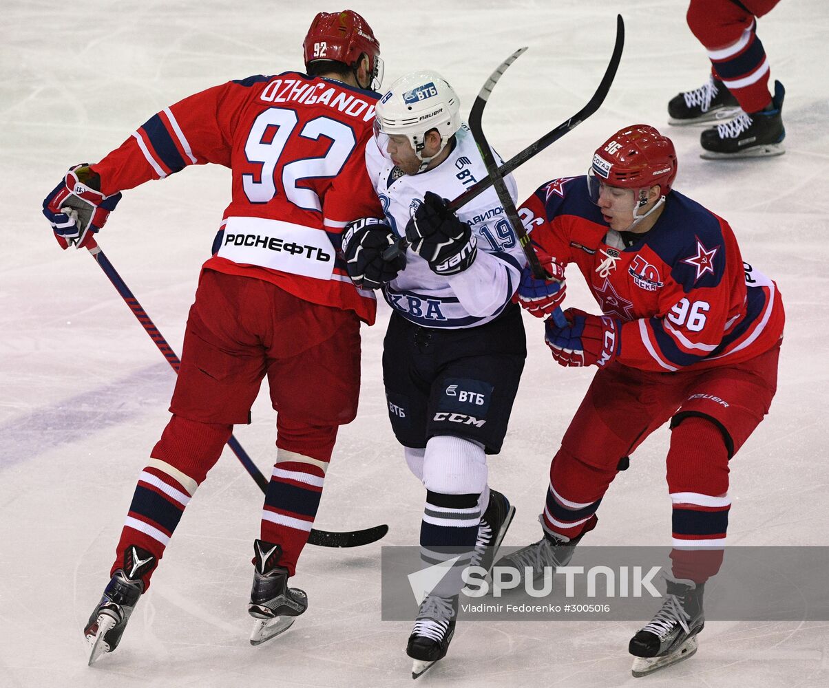 Ice hockey. KHL. CSKA vs. Dynamo Moscow