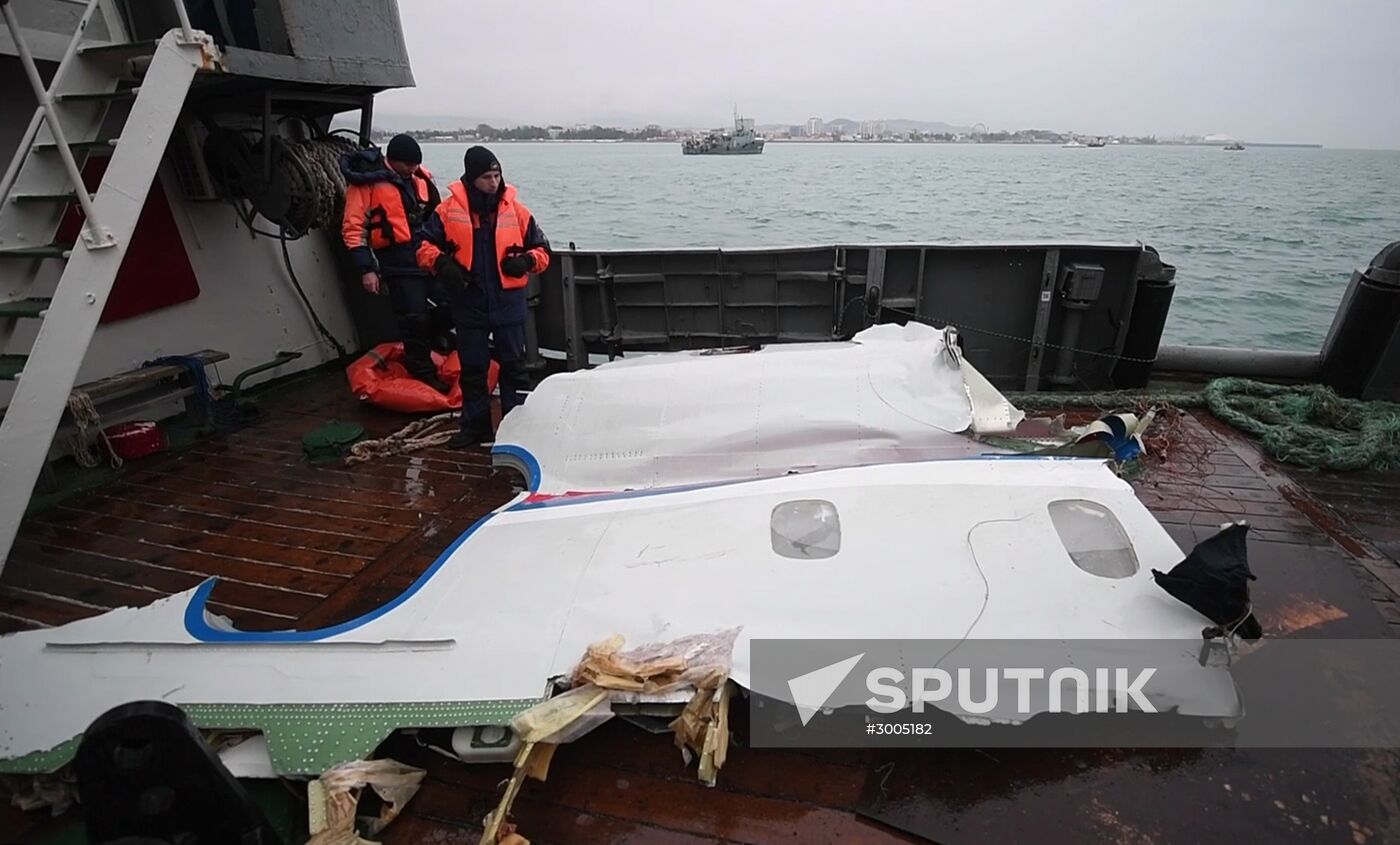 Search operations underway after Tu-154 crash in Black Sea