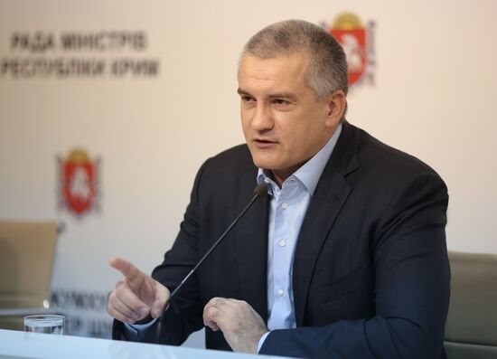 End-of-year news conference of Crimean leader Sergei Aksyonov