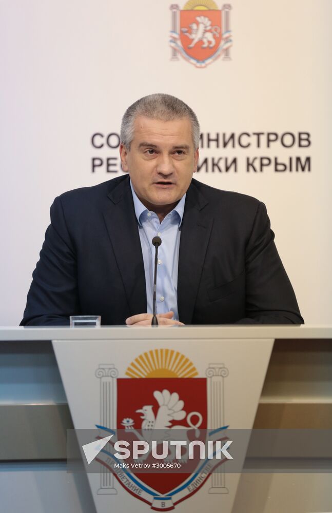 End-of-year news conference of Crimean leader Sergei Aksyonov