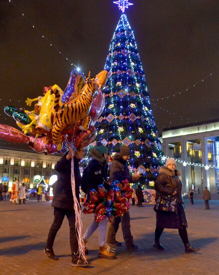 Minsk on New Year's Eve