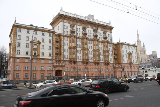 US Embassy building in Moscow