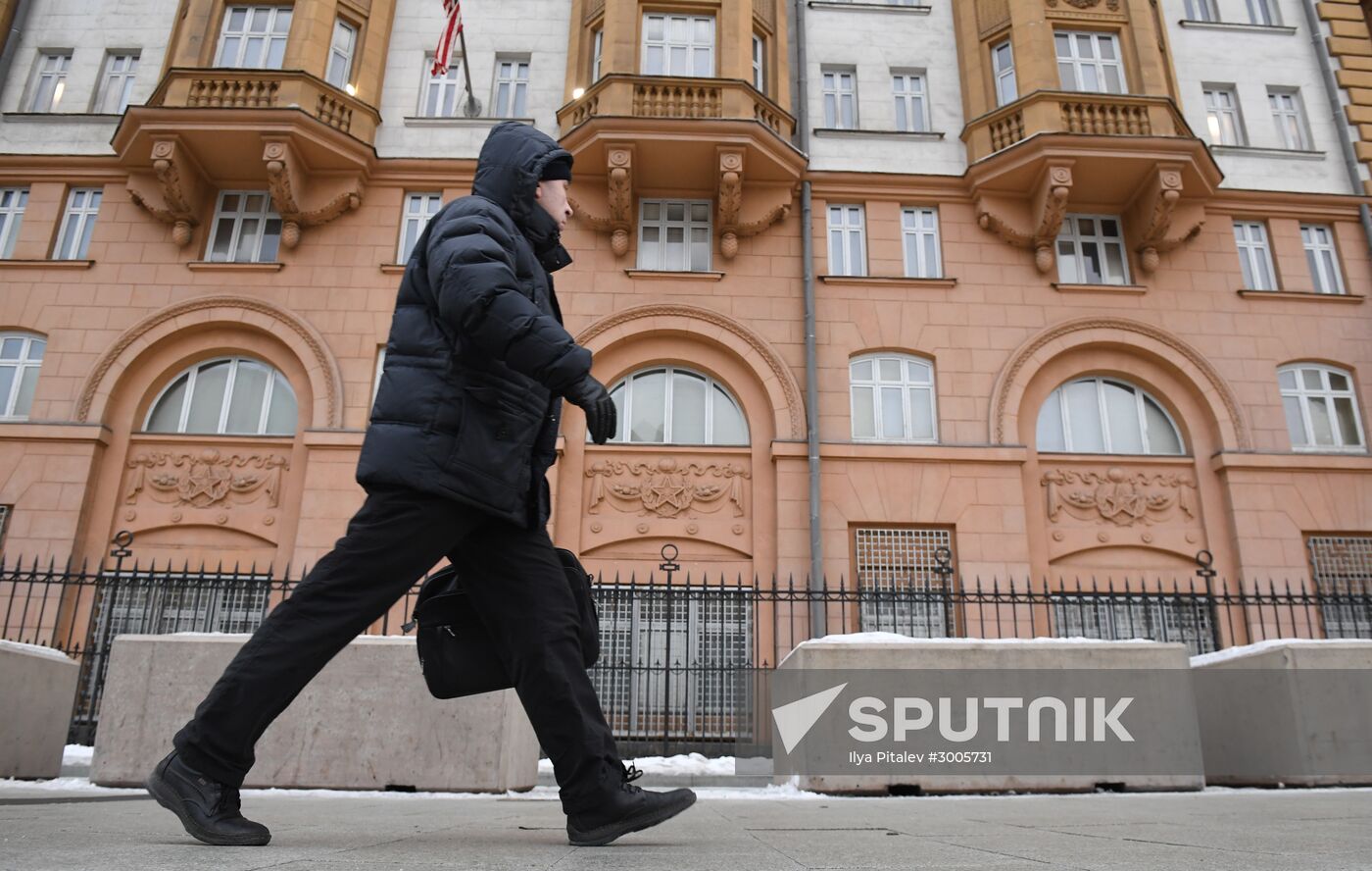 US Embassy building in Moscow