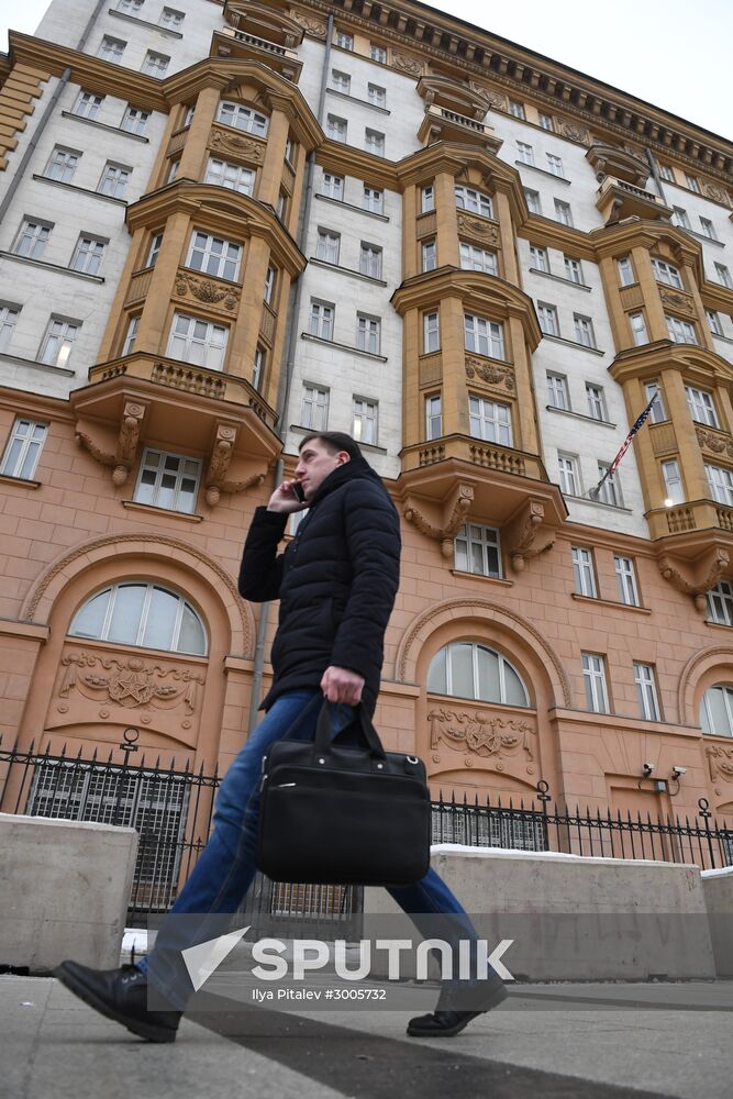 US Embassy building in Moscow