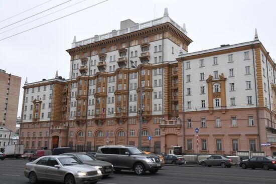 US Embassy building in Moscow