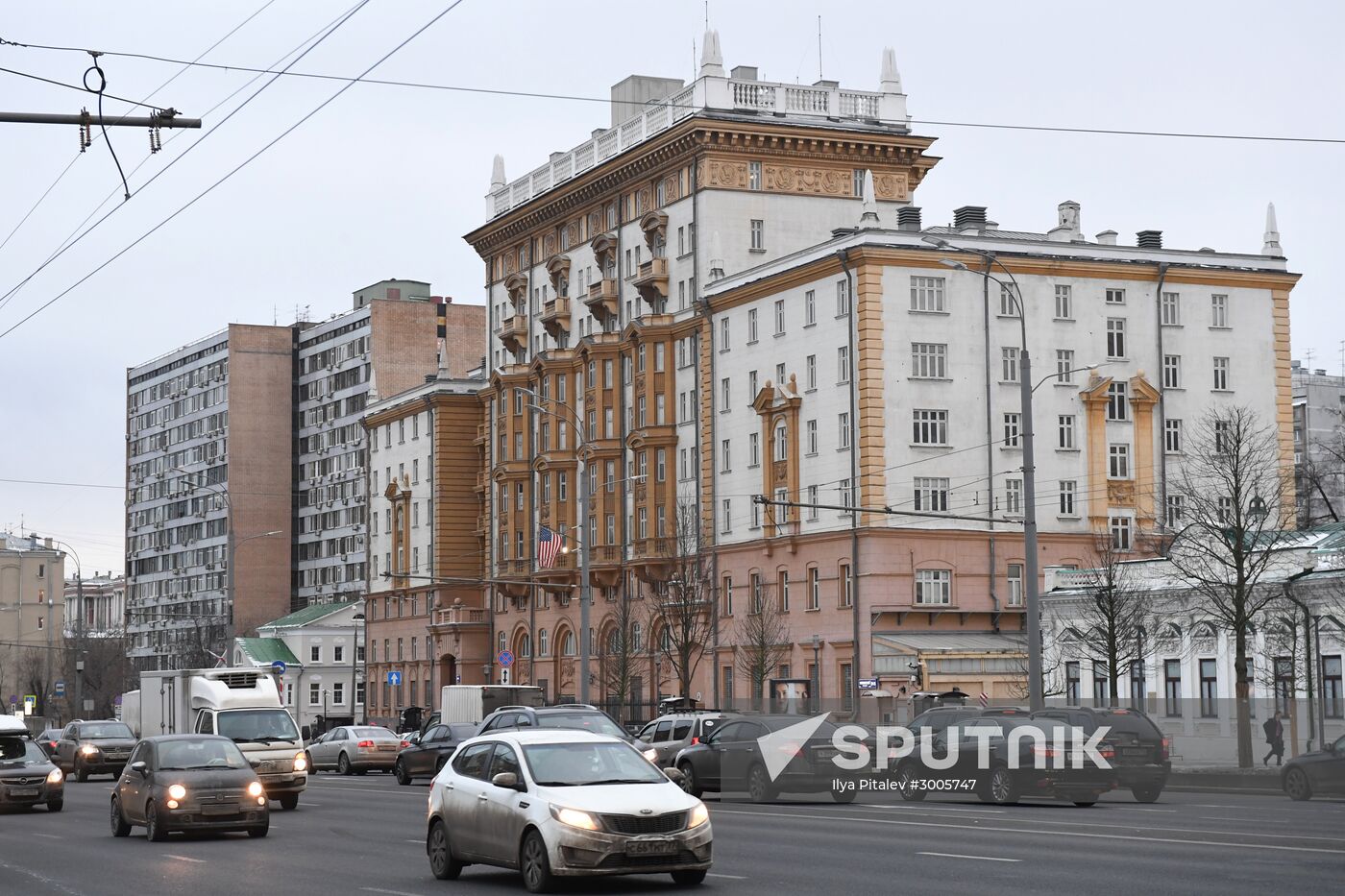 US Embassy building in Moscow