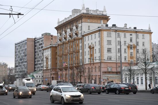 US Embassy building in Moscow