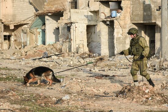 Demining operation in eastern Aleppo