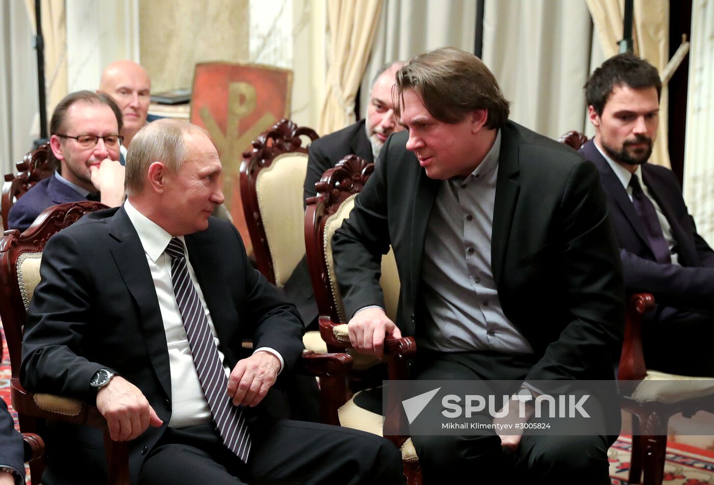President Putin meets with The Viking film crew