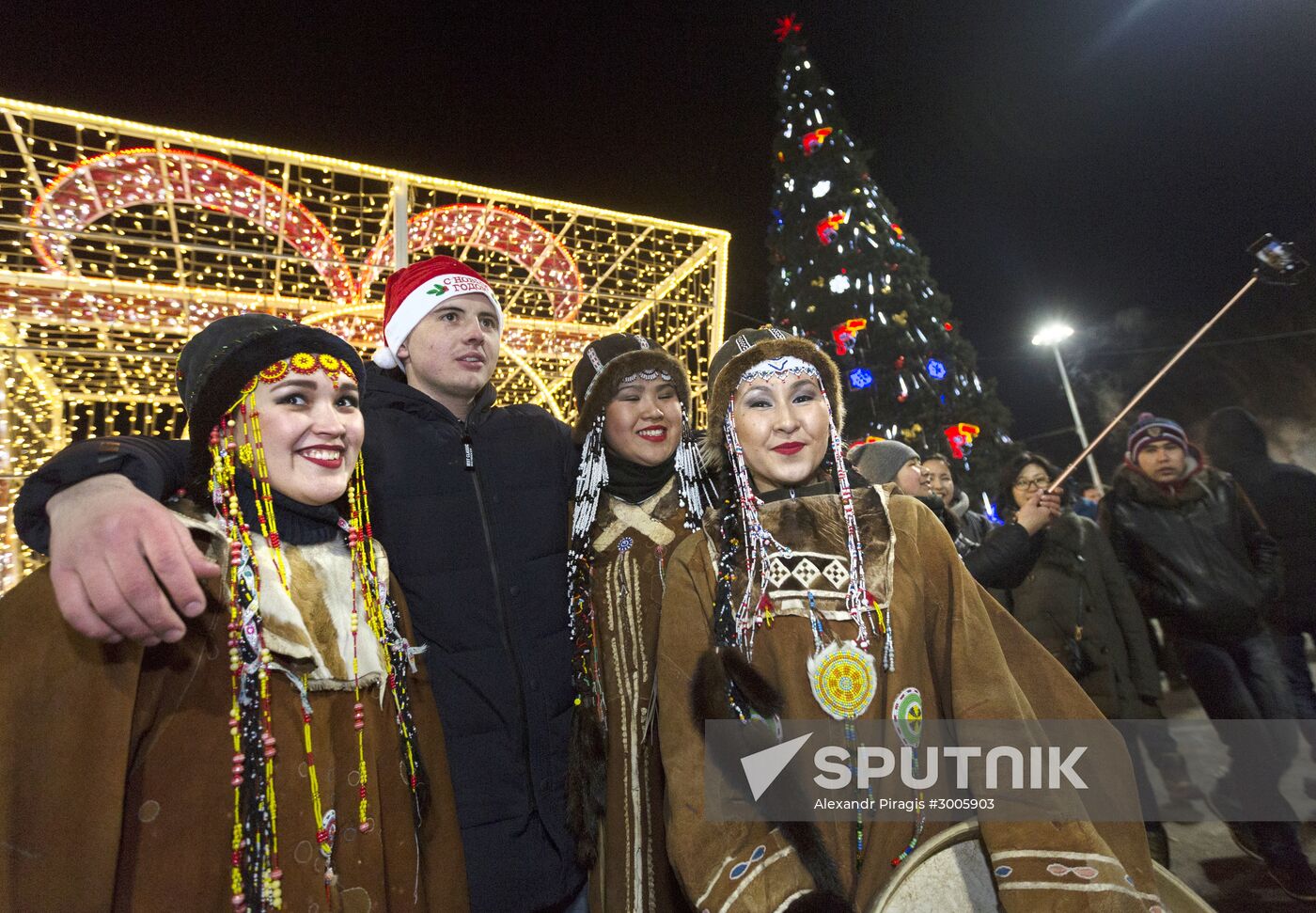 New Year celebrations in Russian cities