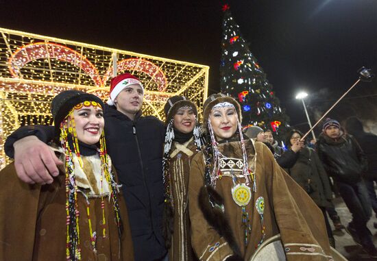 New Year celebrations in Russian cities