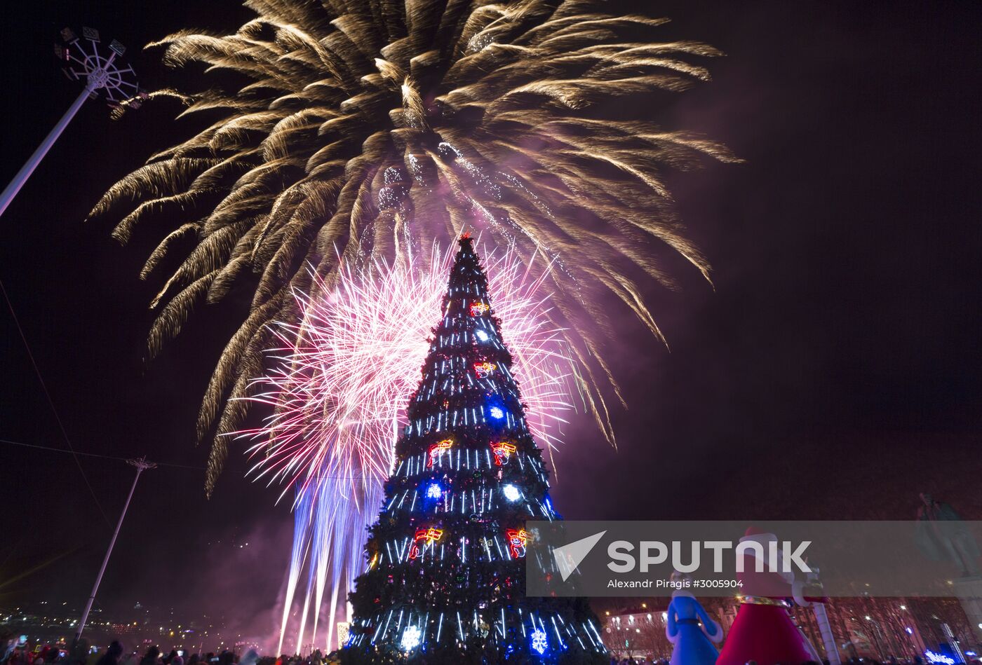 New Year celebrations in Russian cities