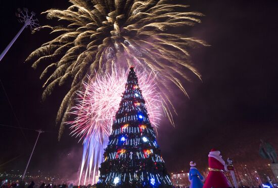 New Year celebrations in Russian cities