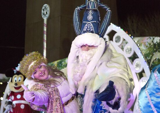 New Year celebrations in Russian cities