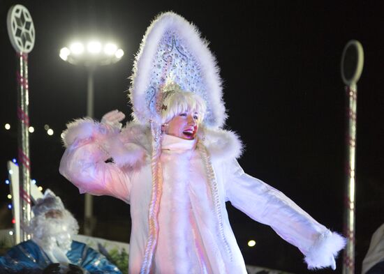 New Year celebrations in Russian cities