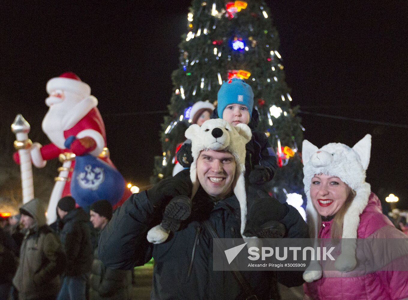 New Year celebrations in Russian cities