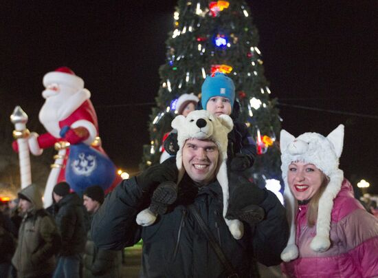 New Year celebrations in Russian cities