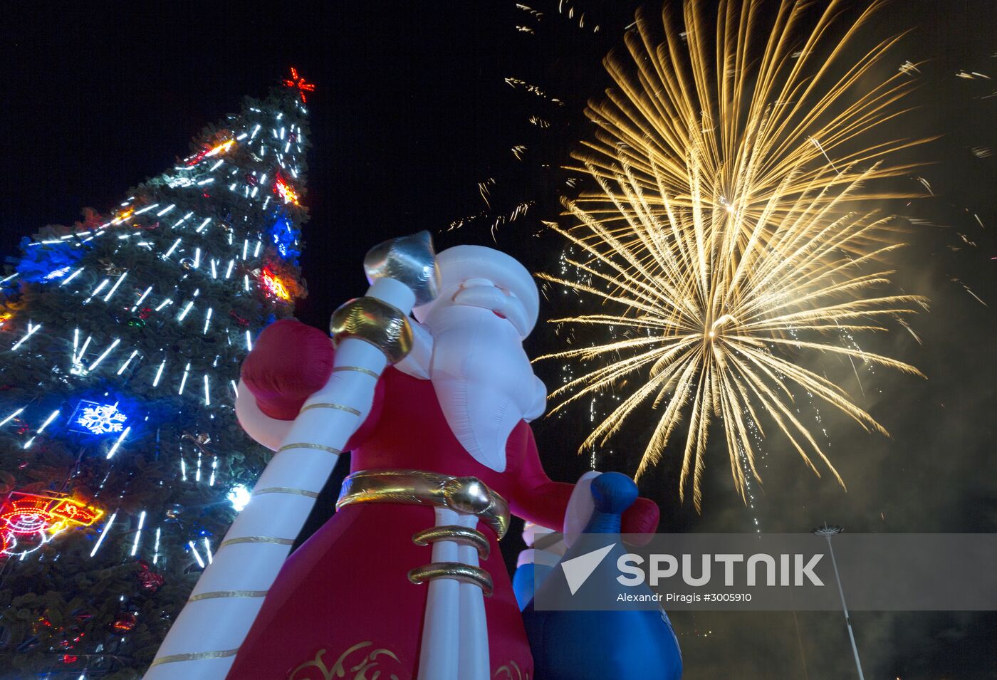 New Year celebrations in Russian cities