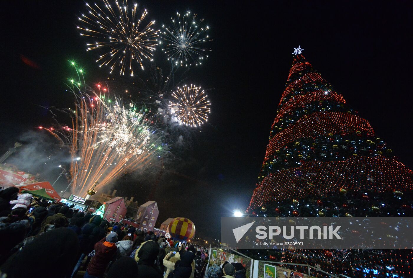 New Year celebrations in Russian cities