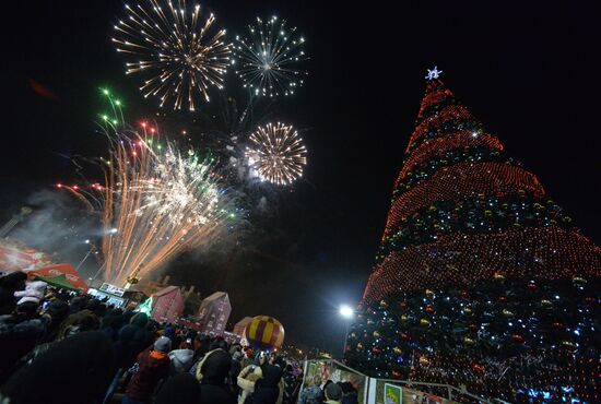 New Year celebrations in Russian cities