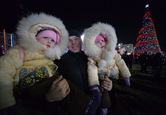 New Year celebrations in Russian cities