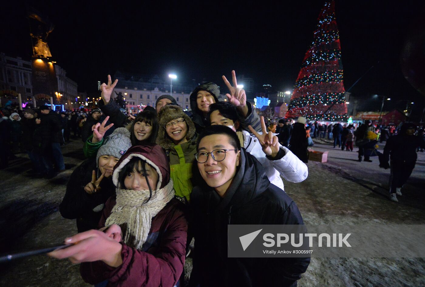 New Year celebrations in Russian cities