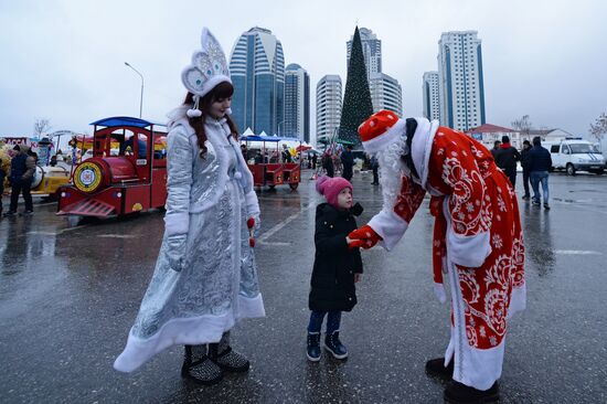 New Year celebrations in Russian cities